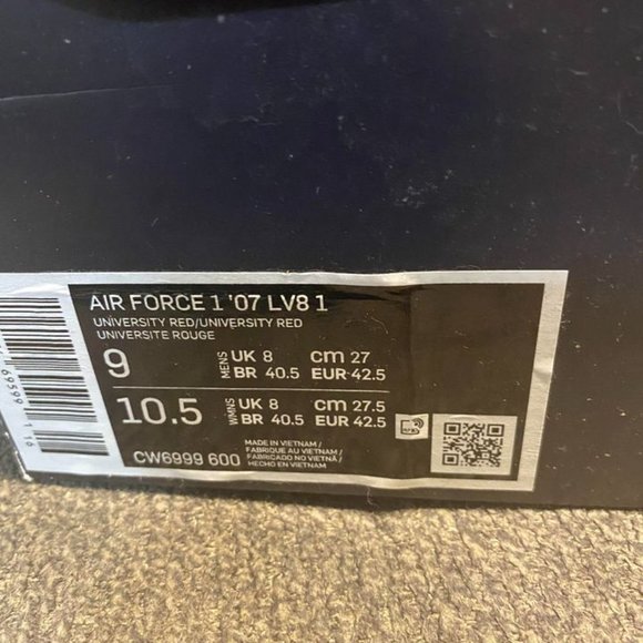 Nike Air Force 1 Low Triple Red - Picture 4 of 4